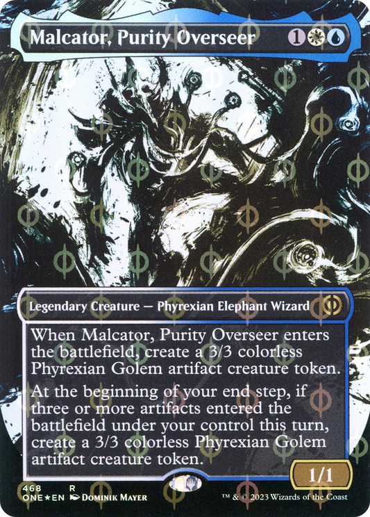 Malcator, Purity Overseer (ONE-468) - [Phyrexia: All Will Be One]: (Showcase) (Borderless) Foil