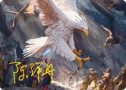 The Eagles Are Coming! Art Card (Gold-Stamped Signature) (ASHOB-003) - [Art Series: The Hobbit]
