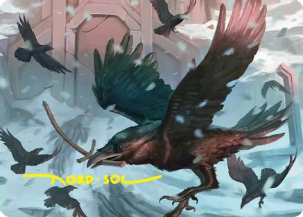 Ravenhill Flock Art Card (Gold-Stamped Signature) (ASHOB-011) - [Art Series: The Hobbit]
