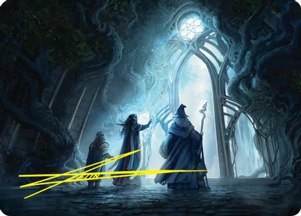 Uncover the Moon-Letters Art Card (Gold-Stamped Signature) (ASHOB-013) - [Art Series: The Hobbit]