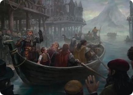 Uneasy Partings Art Card (ASHOB-014) - [Art Series: The Hobbit]