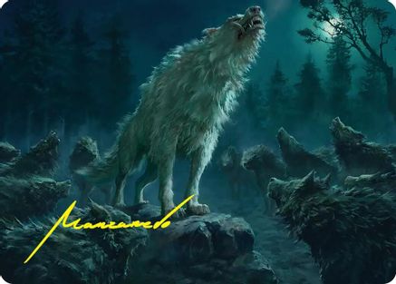 Reverent Howl Art Card (Gold-Stamped Signature) (ASHOB-016) - [Art Series: The Hobbit]