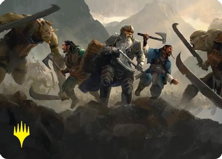 Struggle of Howling Steel Art Card (Gold-Stamped) (ASHOB-051) - [Art Series: The Hobbit]