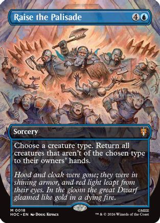 Raise the Palisade (Borderless) (HOC-018) - [The Hobbit: Eternal-Legal] Foil
