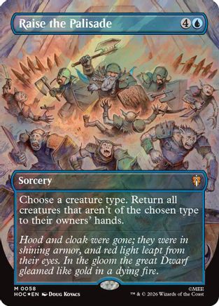 Raise the Palisade (Borderless) (Surge Foil) (HOC-058) - [The Hobbit: Eternal-Legal] Foil