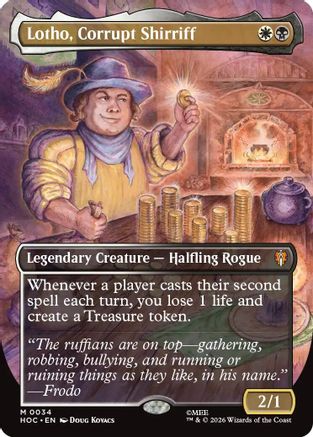 Lotho, Corrupt Shirriff (Borderless) (HOC-034) - [The Hobbit: Eternal-Legal] Foil