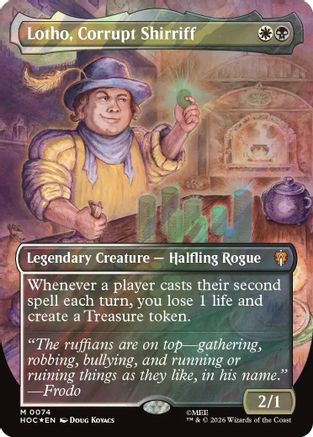 Lotho, Corrupt Shirriff (Borderless) (Surge Foil) (HOC-074) - [The Hobbit: Eternal-Legal] Foil