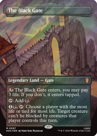 The Black Gate (Borderless) (Surge Foil) (HOC-087) - [The Hobbit: Eternal-Legal] Foil
