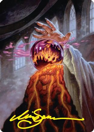 Palantir of Orthanc Art Card (Gold-Stamped Signature) (ASHOB-037) - [Art Series: The Hobbit]