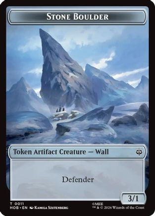 Stone Boulder // Bear Double-Sided Token (HOB-11 // 7) - [The Hobbit]