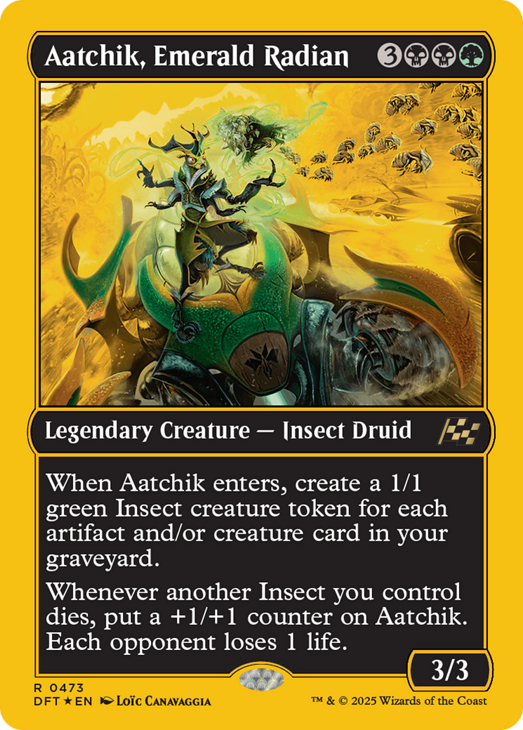 Aatchik, Emerald Radian (First-Place Foil) (DFT-473) - [Aetherdrift] Foil