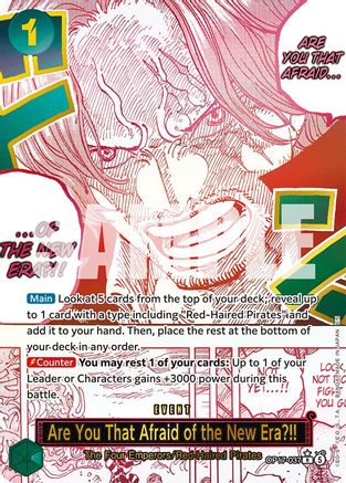 Are You That Afraid of the New Era?! (Alternate Art) (OP17-037) - The World's Strongest Warriors