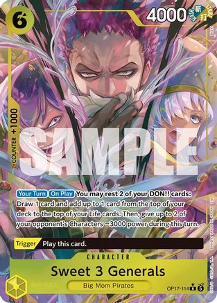 Sweet 3 Generals (Alternate Art) (OP17-114) - The World's Strongest Warriors