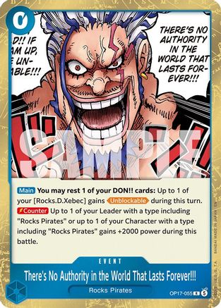 There's No Authority in the World That Lasts Forever!!! (OP17-055) - The World's Strongest Warriors
