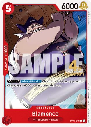 Blamenco (OP17-011) - The World's Strongest Warriors Release Event Cards