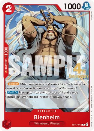 Blenheim (OP17-012) - The World's Strongest Warriors Release Event Cards