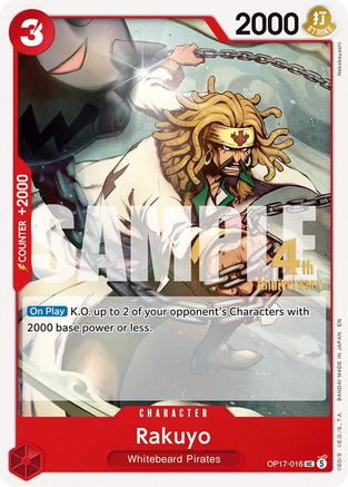 Rakuyo (OP17-016) - The World's Strongest Warriors Release Event Cards