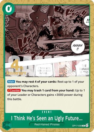 I Think He's Seen an Ugly Future... (OP17-038) - The World's Strongest Warriors Release Event Cards