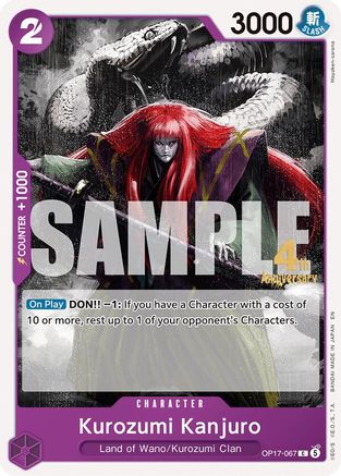 Kurozumi Kanjuro (OP17-067) - The World's Strongest Warriors Release Event Cards