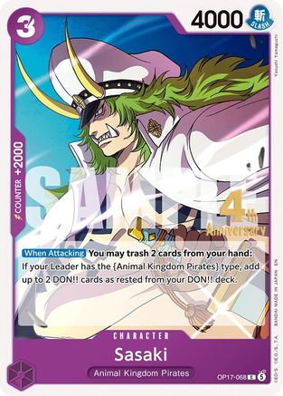 Sasaki (OP17-068) - The World's Strongest Warriors Release Event Cards
