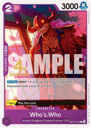 Who's.Who (OP17-071) - The World's Strongest Warriors Release Event Cards
