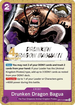 Drunken Dragon Bagua (OP17-078) - The World's Strongest Warriors Release Event Cards