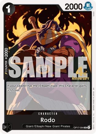 Rodo (OP17-094) - The World's Strongest Warriors Release Event Cards