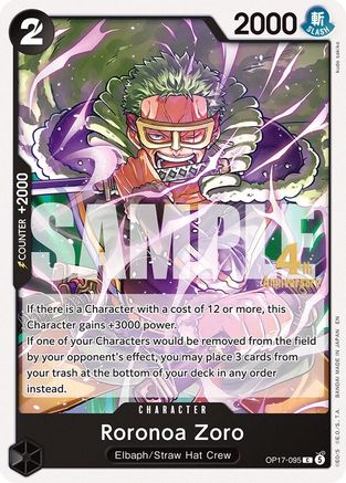 Roronoa Zoro (095) (OP17-095) - The World's Strongest Warriors Release Event Cards