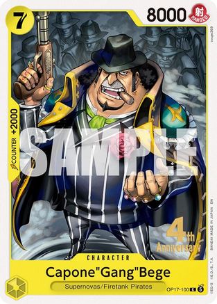 Capone"Gang"Bege (OP17-100) - The World's Strongest Warriors Release Event Cards