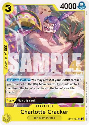 Charlotte Cracker (OP17-104) - The World's Strongest Warriors Release Event Cards
