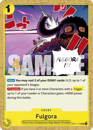 Fulgora (OP17-116) - The World's Strongest Warriors Release Event Cards