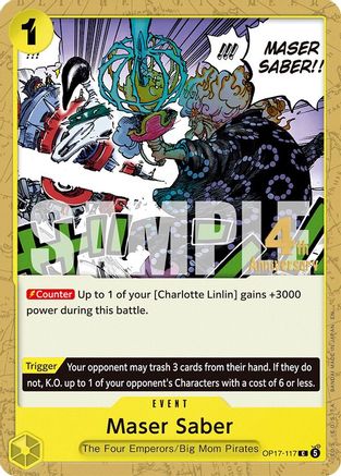 Maser Saber (OP17-117) - The World's Strongest Warriors Release Event Cards