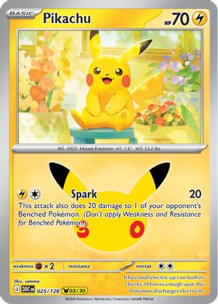 Pikachu (25/128) [ME 30th Celebration] Holofoil