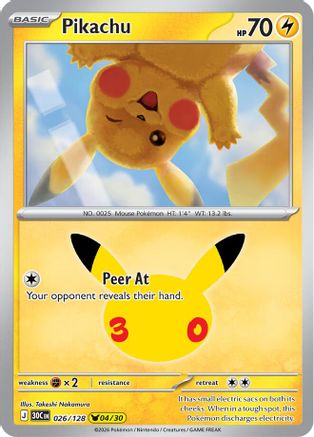 Pikachu (26/128) [ME 30th Celebration] Holofoil