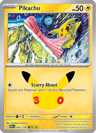 Pikachu (32/128) [ME 30th Celebration] Holofoil