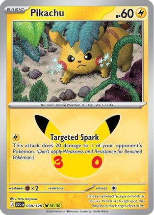 Pikachu (38/128) [ME 30th Celebration] Holofoil