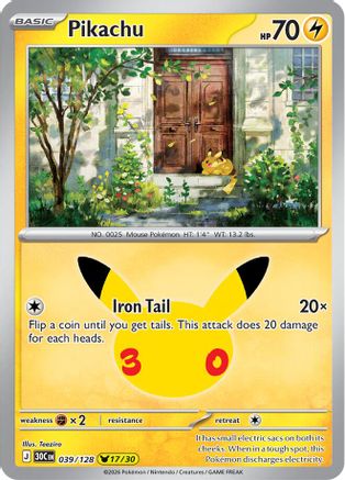Pikachu (39/128) [ME 30th Celebration] Holofoil