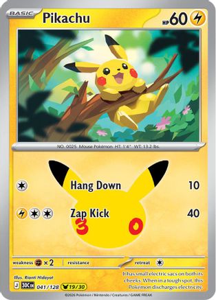 Pikachu (41/128) [ME 30th Celebration] Holofoil