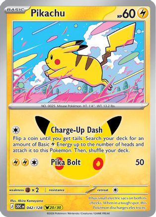 Pikachu (42/128) [ME 30th Celebration] Holofoil