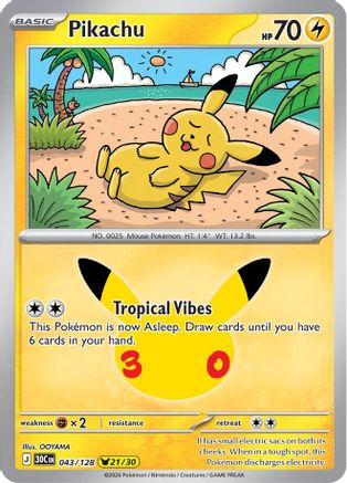 Pikachu (43/128) [ME 30th Celebration] Holofoil