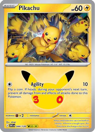 Pikachu (44/128) [ME 30th Celebration] Holofoil