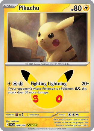 Pikachu (49/128) [ME 30th Celebration] Holofoil