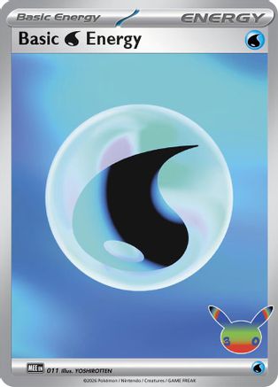 Basic Water Energy (30th Celebration) (011) [MEE Mega Evolution Energies] Holofoil