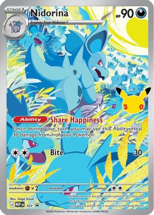 Nidorina (30th Celebration) (101) [ME Mega Evolution Promo] Holofoil