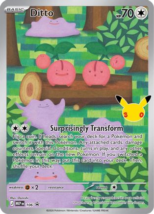 Ditto (30th Celebration) (106) [ME Mega Evolution Promo] Holofoil
