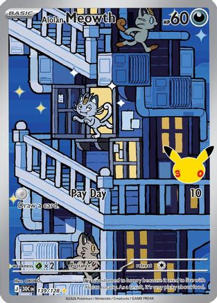 Alolan Meowth (139/128) [ME 30th Celebration] Holofoil