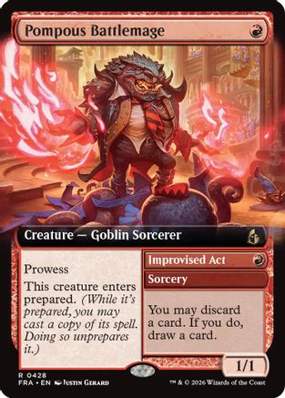 Pompous Battlemage (Extended Art) (FRA-428) - [Reality Fracture] Foil