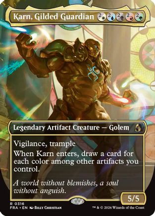 Karn, Gilded Guardian (Borderless) (FRA-316) - [Reality Fracture]
