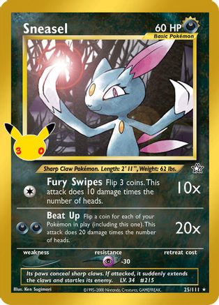 Sneasel (25/111) [ME 30th Celebration Classic Collection] Holofoil