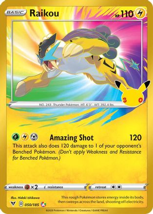Raikou (50/185) [ME 30th Celebration Classic Collection] Holofoil